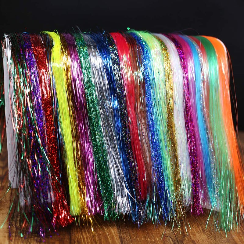 XFISHMAN Fly Tying Materials 24 Colors Krystal Flash Ripple Flashabou Flies Fishing Lure Making Supplie - Image 1